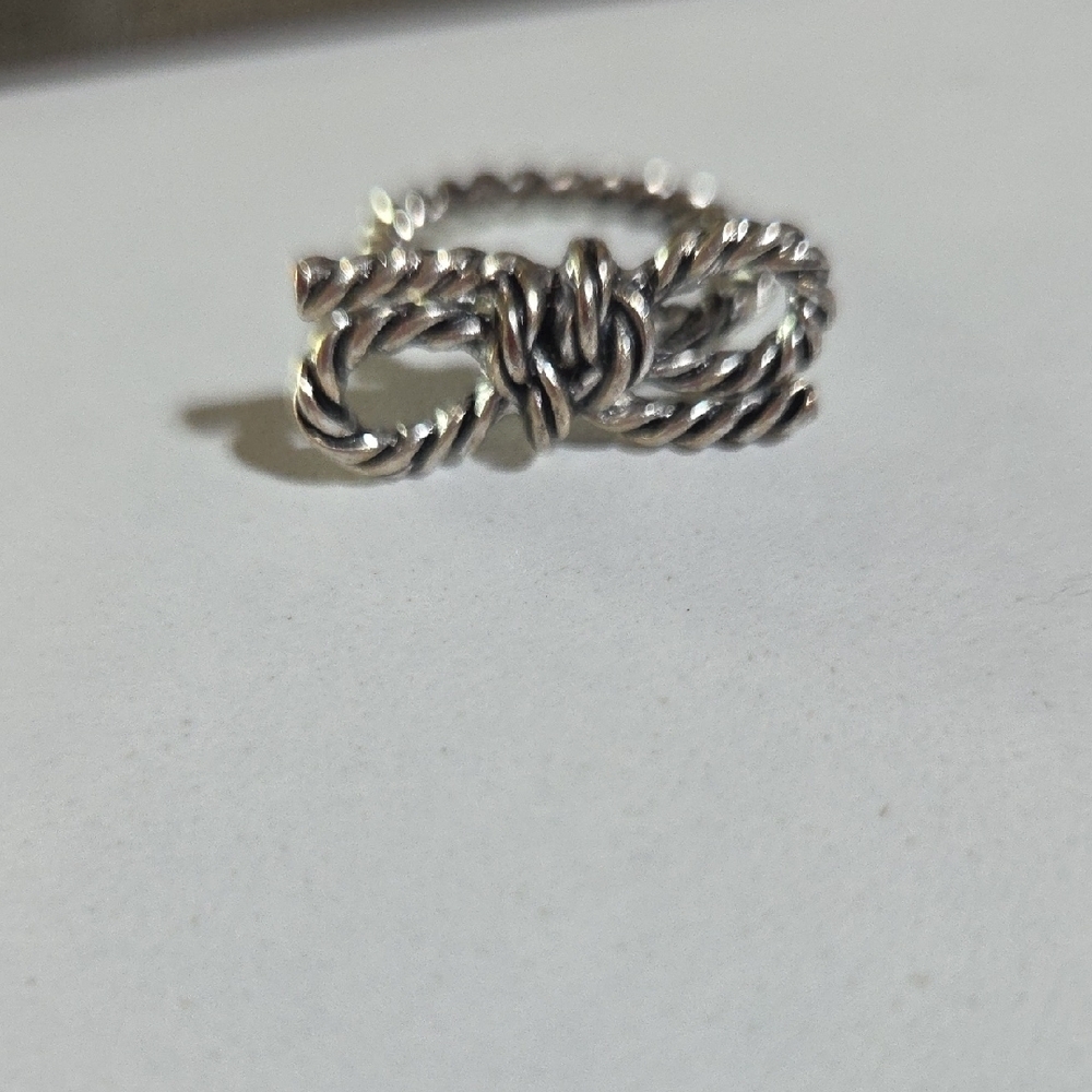 Silver Rope Twisted Ring - Picture 6 of 7